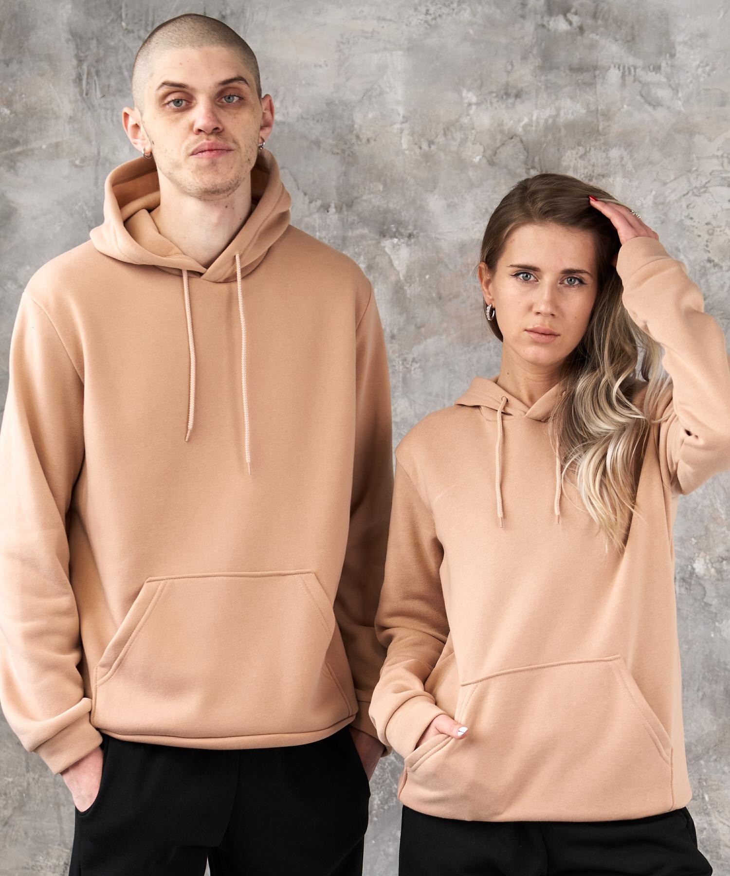 худі бежевого кольору на флісі