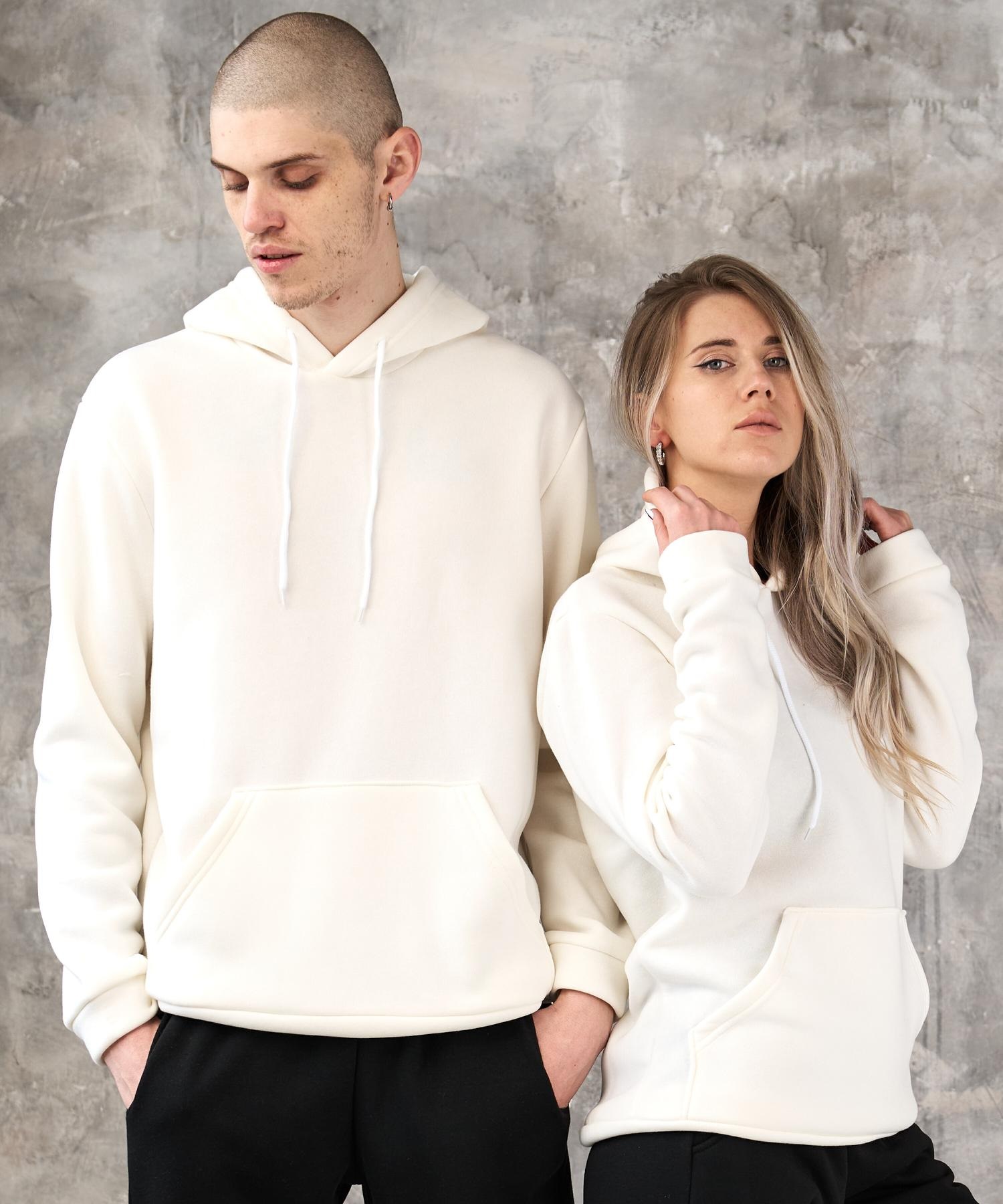 худі білого кольору на флісі