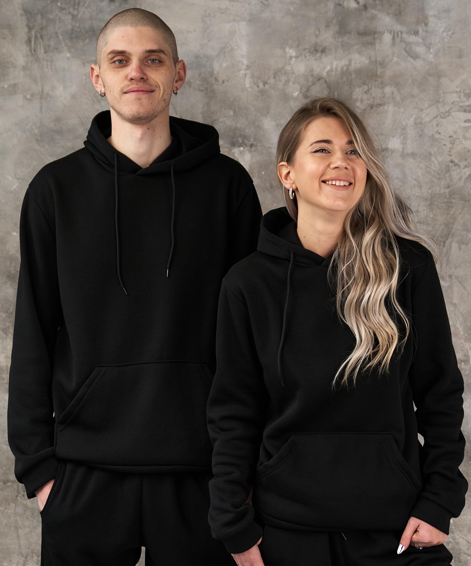 худі на флісі чорний колір