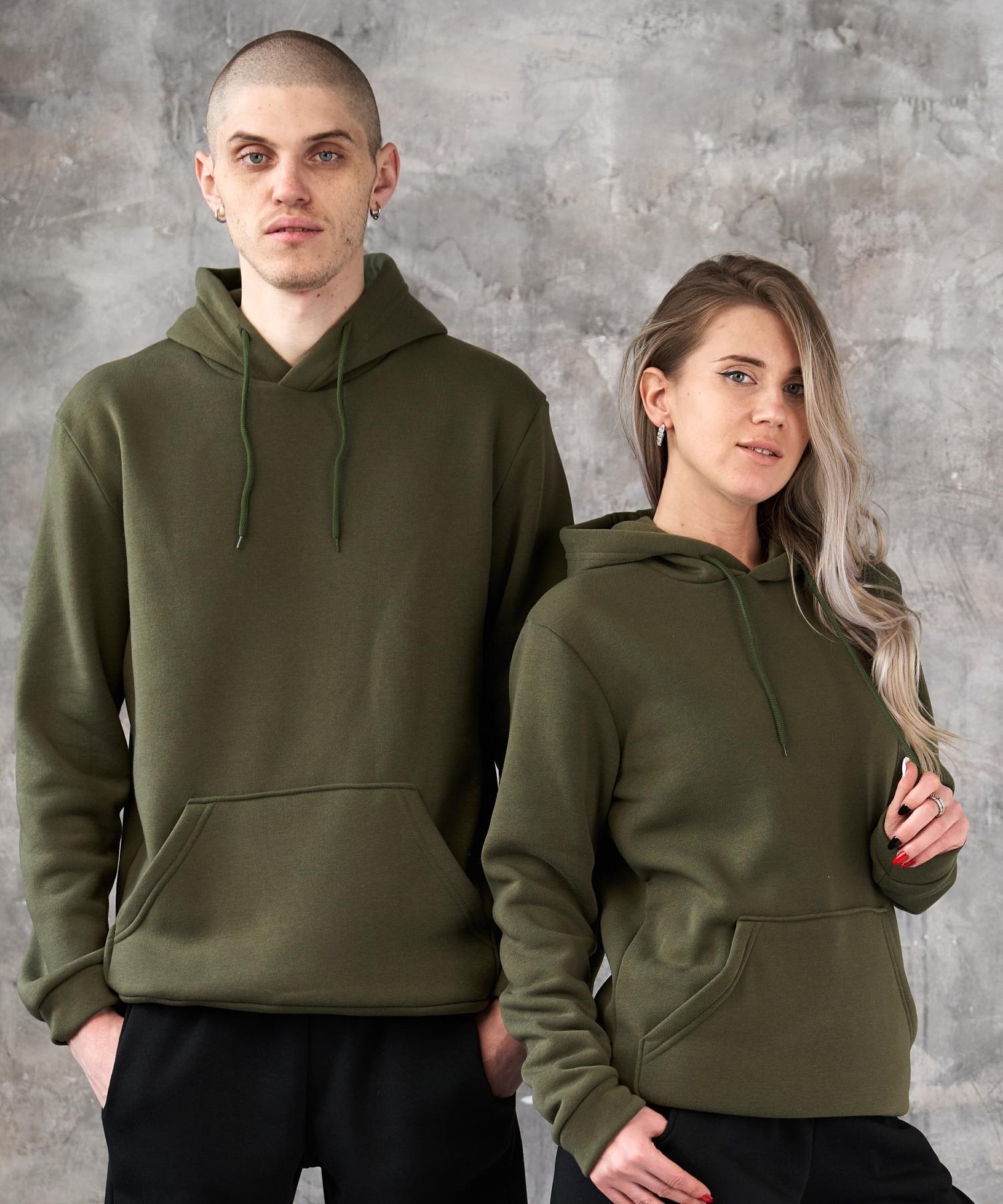 худі на флісі кольору хакі