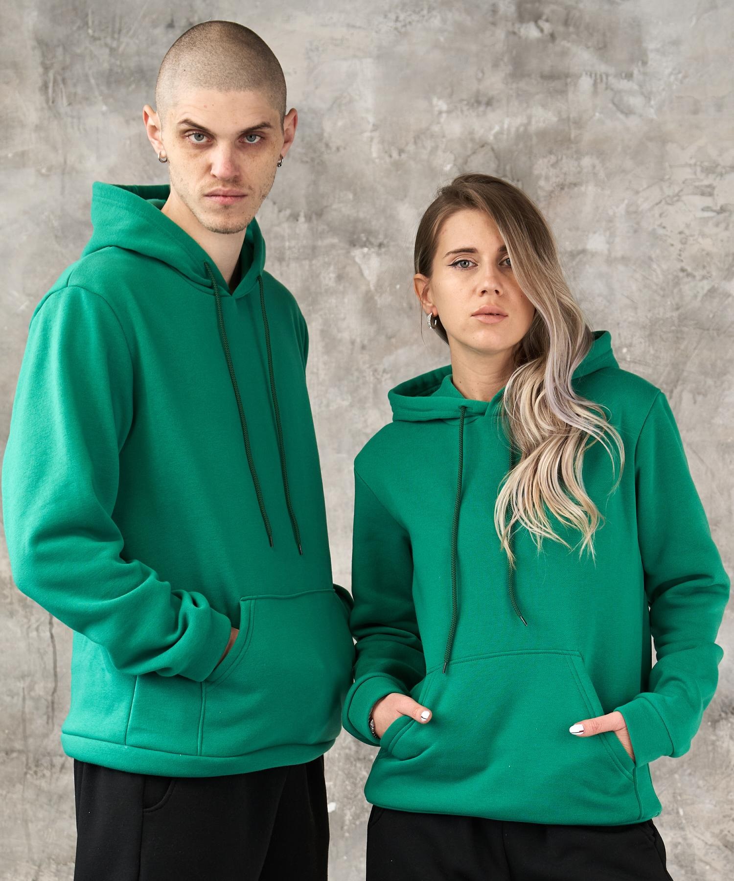 худі на флісі колір зелений 